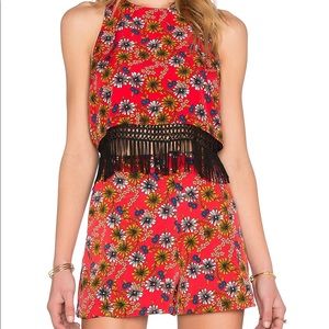 Wayf fringe tank and shorts